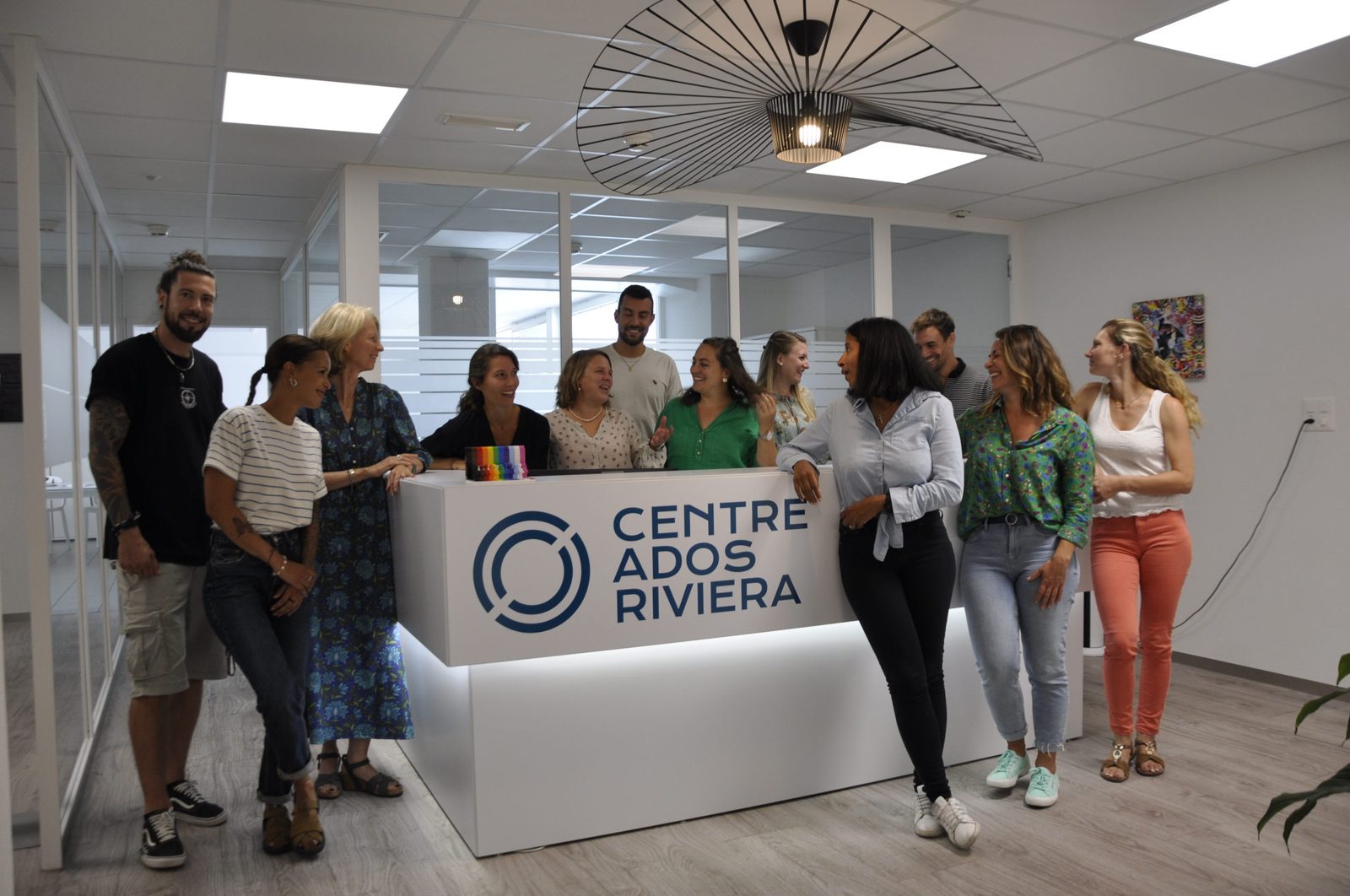 The Centre Ados Riviera team at reception